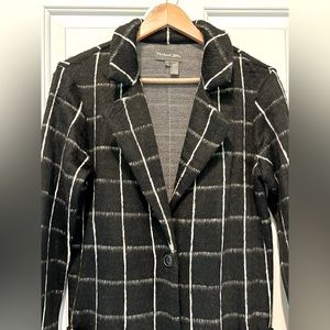 Michael Stars Fuzzy Grid Long Coat